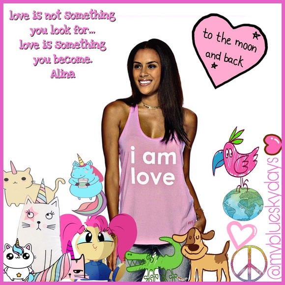 Peace Love World Tops - ✌🏼💗🌎 “I am love” gumball boyfriend tank